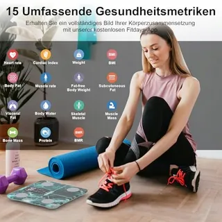 Lichaamsvetweegschaal Personenweegschaal Spiermassa 15 Gegevens — miniatuur 4