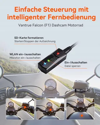 VANTRUE F1 Motordashcam 4K 1080P WiFi GPS Waterdicht Nachtzicht — miniatuur 7