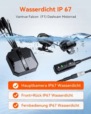 VANTRUE F1 Motordashcam 4K 1080P WiFi GPS Waterdicht Nachtzicht — miniatuur 8
