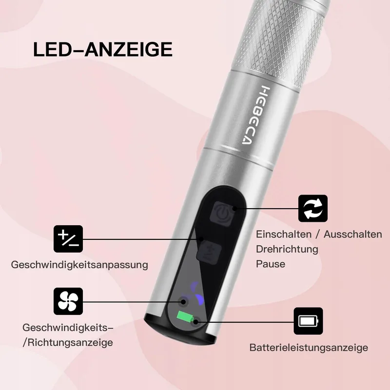 HEBECA Manicure Pedicure Set Draadloos 12-in-1 Grijs — foto 6