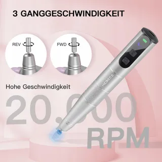 HEBECA Manicure Pedicure Set Draadloos 12-in-1 Grijs — miniatuur 5