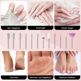 HEBECA Manicure Pedicure Set Draadloos 12-in-1 Grijs — miniatuur 8