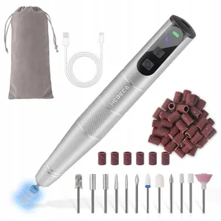 HEBECA Manicure Pedicure Set Draadloos 12-in-1 Grijs — miniatuur 1