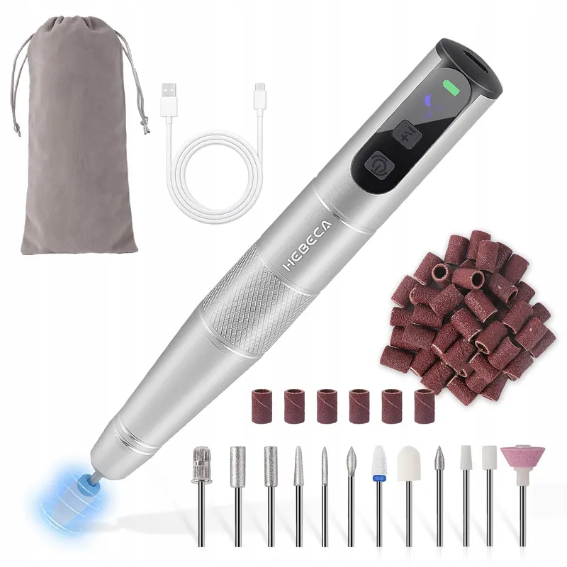 HEBECA Manicure Pedicure Set Draadloos 12-in-1 Grijs — foto 1