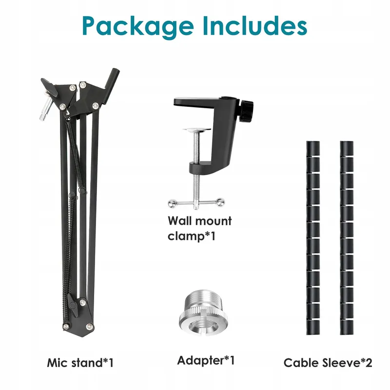 YOUSHARES Mic Boom Arm Compatibel FIFINE K688 XLR USB — foto 6