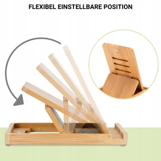 MY FAT GORILLA Bamboe Telefoon- En Tabletstandaard Verstelbaar Versie 2 — miniatuur 4
