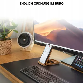MY FAT GORILLA Bamboe Telefoon- En Tabletstandaard Verstelbaar Versie 2 — miniatuur 2