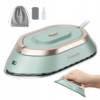 NEWBEALER Mini Reisstrijkijzer 220V/120V Compact Geen Stoom Groen