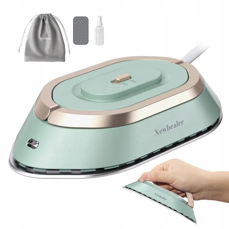 NEWBEALER Mini Reisstrijkijzer 220V/120V Compact Geen Stoom Groen — foto 1