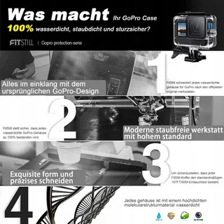 FITSTILL Waterdichte Behuizing GoPro Hero13 12 11 10 9 Duikaccessoires — miniatuur 2