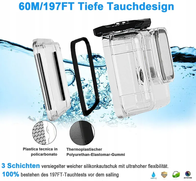 FITSTILL Waterdichte Behuizing GoPro Hero13 12 11 10 9 Duikaccessoires — foto 5