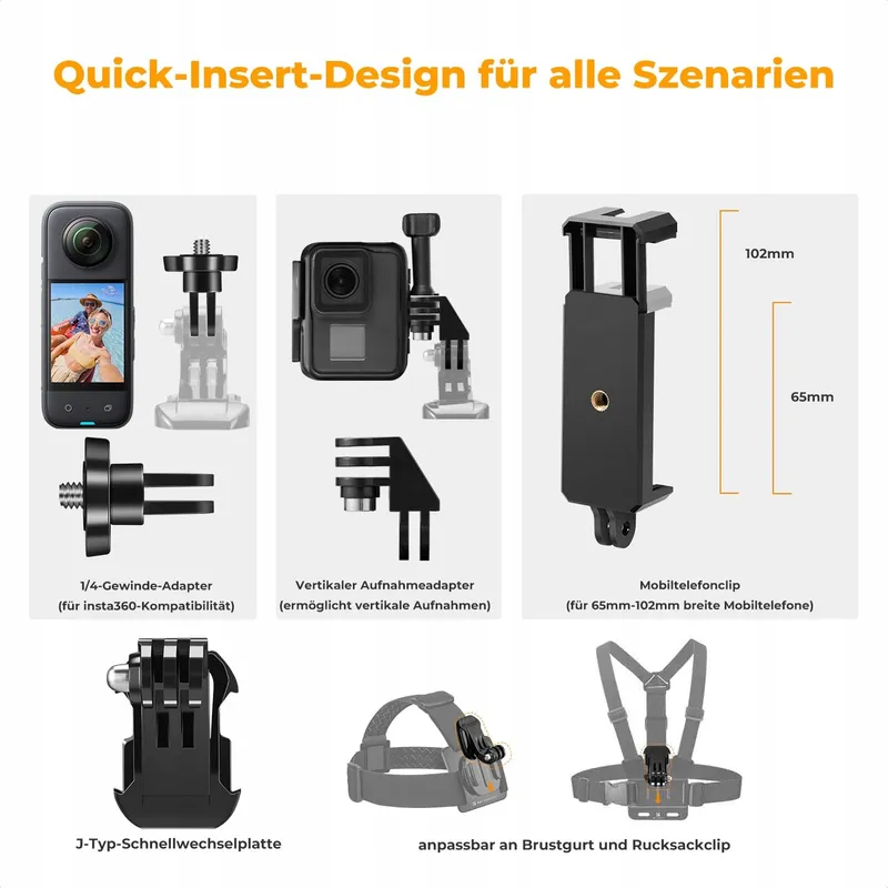 K&F CONCEPT Accessoireset Voor GoPro DJI Insta360 Actiecamera's — foto 6
