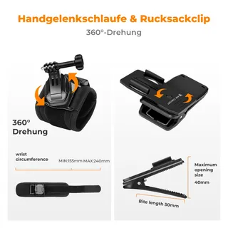K&F CONCEPT Accessoireset Voor GoPro DJI Insta360 Actiecamera's — miniatuur 5