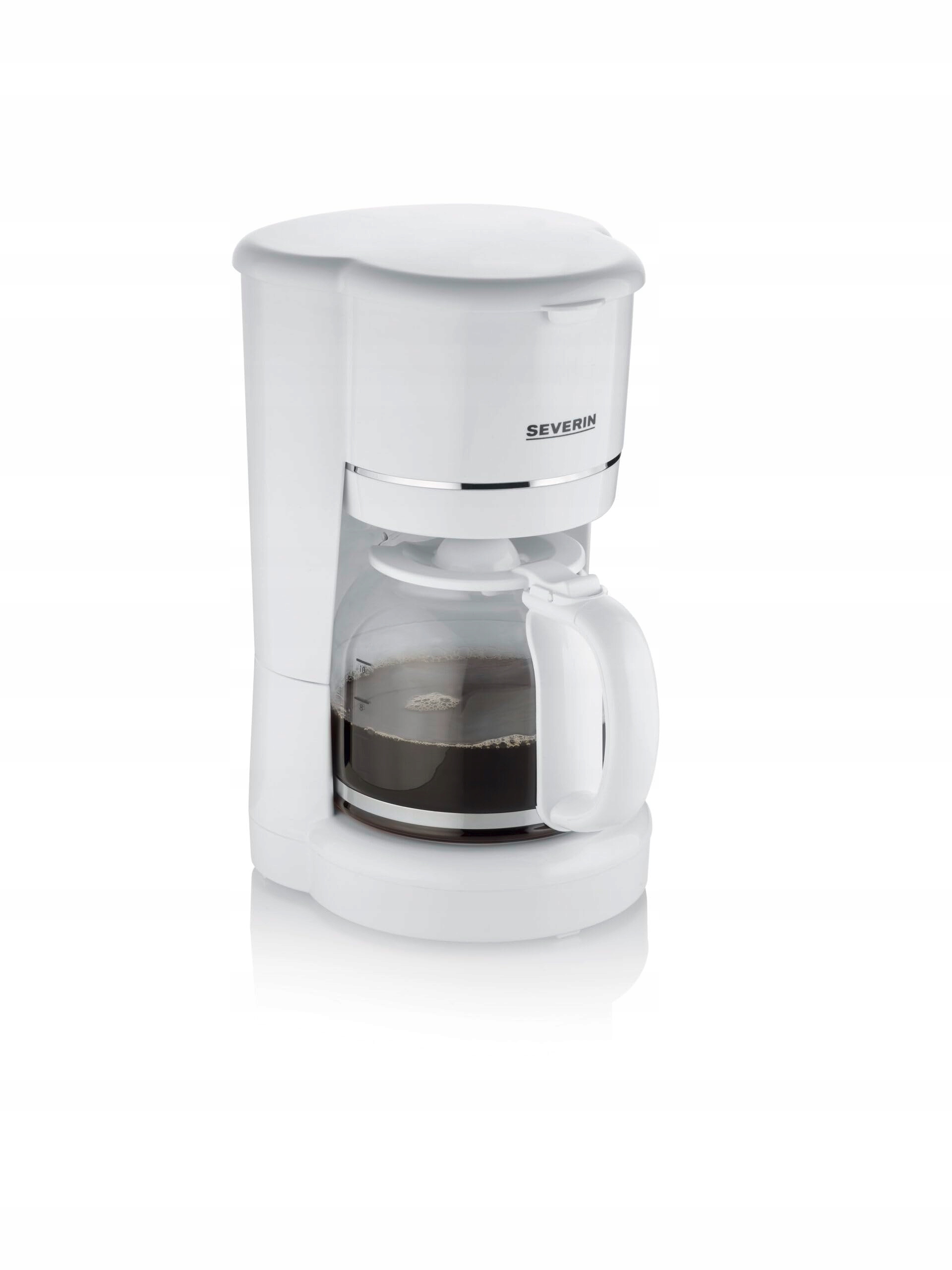 SEVERIN KA 4323 Koffiezetapparaat Glazen Kan 10 Kopjes 900W Wit