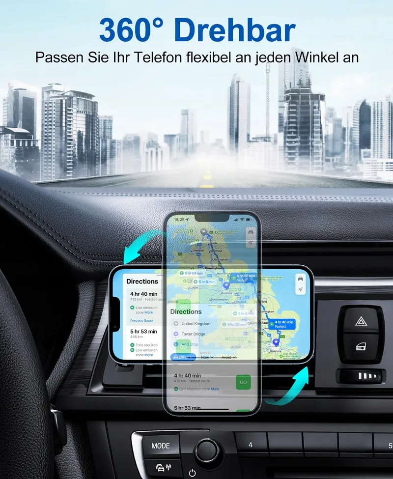 BEEASY Snelle Draadloze Autolader 15W Qi Telefoonhouder — foto 6