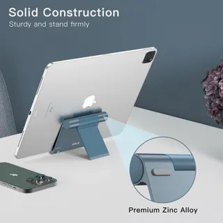 JETECH Opvouwbare Tabletstandaard iPad Galaxy Tab Telefoons Grijs — miniatuur 3