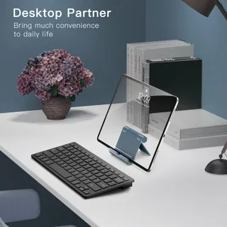 JETECH Opvouwbare Tabletstandaard iPad Galaxy Tab Telefoons Grijs — miniatuur 5