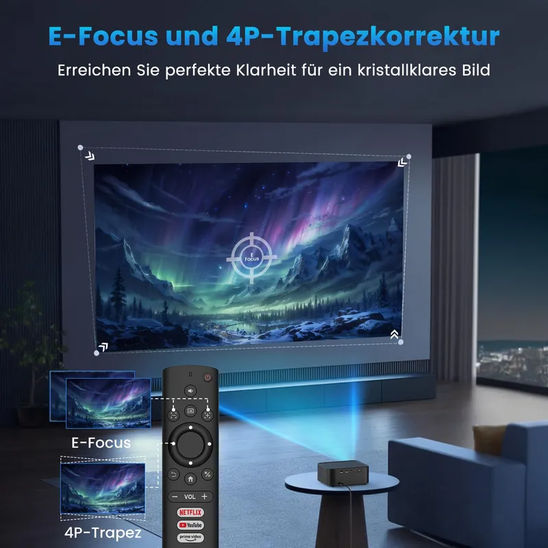 HOPVISION Projector 4K Full HD 1080P WiFi6 Bluetooth Netflix YouTube — foto 4