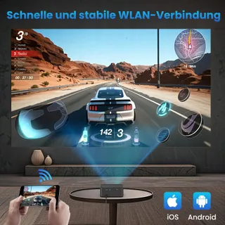 HOPVISION Projector 4K Full HD 1080P WiFi6 Bluetooth Netflix YouTube — miniatuur 6