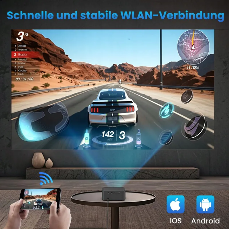 HOPVISION Projector 4K Full HD 1080P WiFi6 Bluetooth Netflix YouTube — foto 6