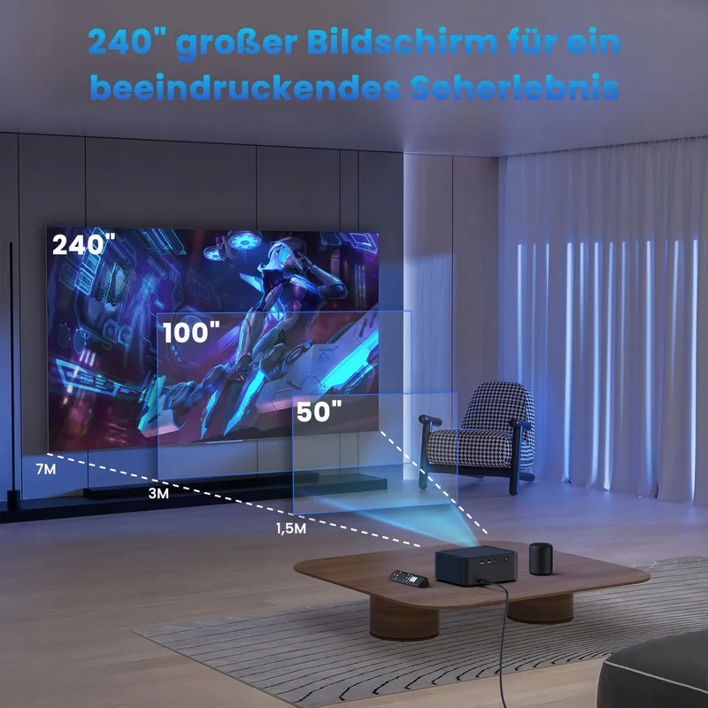 HOPVISION Projector 4K Full HD 1080P WiFi6 Bluetooth Netflix YouTube — foto 7