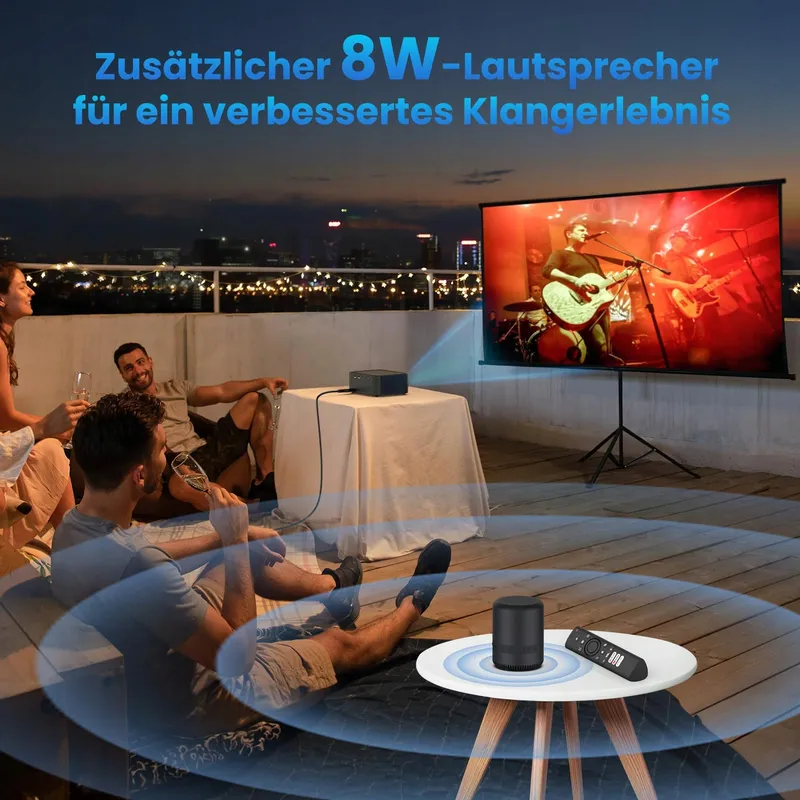 HOPVISION Projector 4K Full HD 1080P WiFi6 Bluetooth Netflix YouTube — foto 3