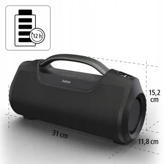 HAMA SoundBarrel Bluetooth Luidspreker IPX6 60W 12u Accu — miniatuur 4