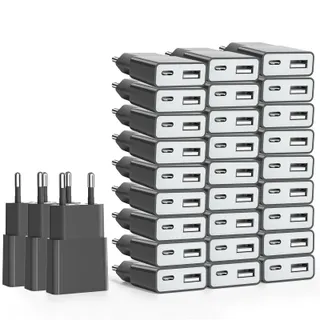 30-Pack USB Oplader 5W Slim Adapter 5V 1A 2-Poort iPhone — miniatuur 1