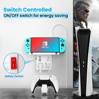 AONOKA Stopcontact met Schakelaar 3-Voudig USB C Wit — miniatuur 7