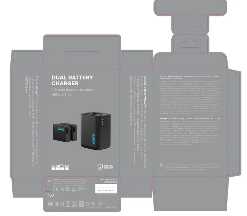 GoPro Dubbele Lader 2 Enduro Batterijen HERO13 Black Origineel — foto 6