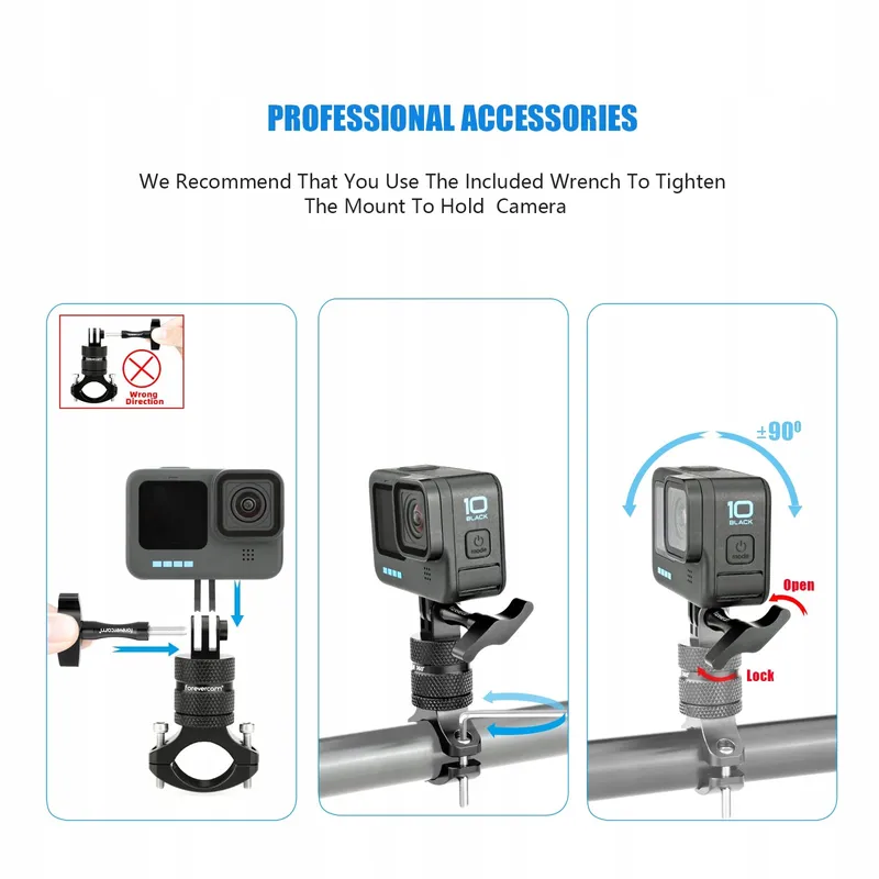 FOREVERCAM Fietshouder Actiecamera 360° GoPro DJI Insta360 — foto 5