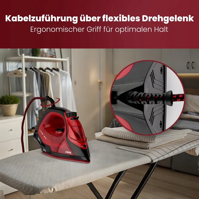 CLATRONIC Stoomstrijkijzer 2200W Keramische Zool 250ml Anti-kalk — foto 5