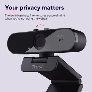 TRUST Taxon Webcam 2K QHD 2560x1440p USB PC Autofocus Groothoek — miniatuur 5