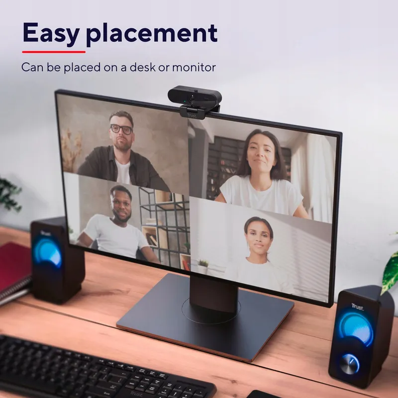 TRUST Taxon Webcam 2K QHD 2560x1440p USB PC Autofocus Groothoek — foto 7