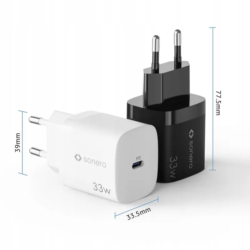 SONERO USB-C Oplader 33W GaN Snellader Telefoon Zwart — foto 7