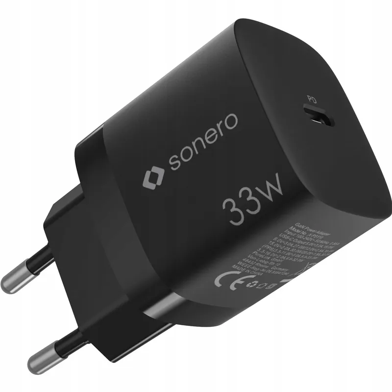 SONERO USB-C Oplader 33W GaN Snellader Telefoon Zwart — foto 1