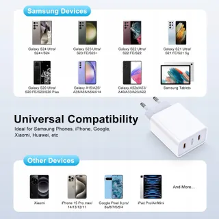 HitTid Snellader USB C 25W Galaxy S25 S24 S23 S22 S21 S20 — miniatuur 7