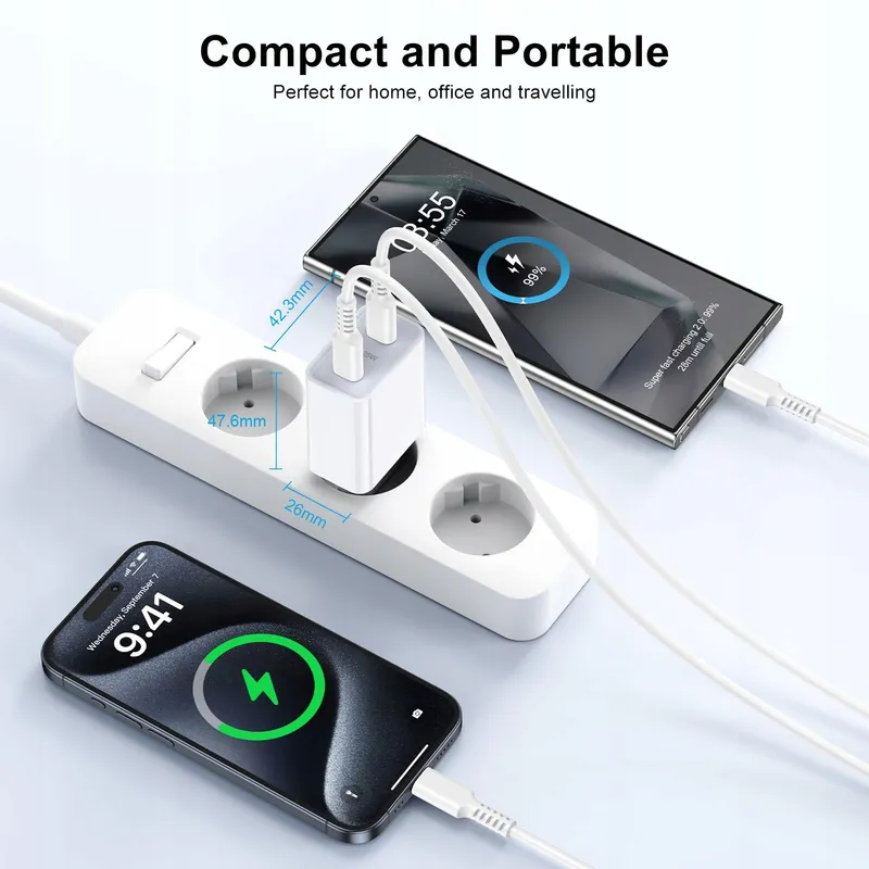 HitTid Snellader USB C 25W Galaxy S25 S24 S23 S22 S21 S20 — foto 5