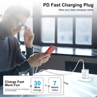 HitTid Snellader USB C 25W Galaxy S25 S24 S23 S22 S21 S20 — miniatuur 6