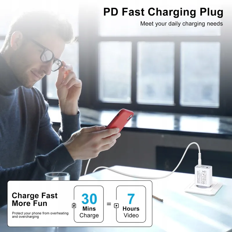 HitTid Snellader USB C 25W Galaxy S25 S24 S23 S22 S21 S20 — foto 6