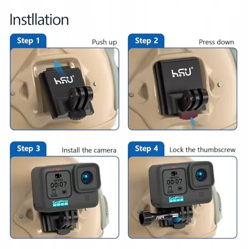 HSU Aluminium NVG Houder voor GoPro Compatibel met Airsoft Helm — foto 5