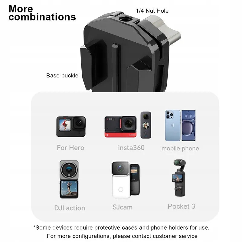 CERFFOOL Motorhouder Aluminium GoPro Insta360 DJI SJCam — foto 6