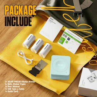 NELKO PM230 Mini Stickerprinter Bluetooth DIY Notities — miniatuur 6