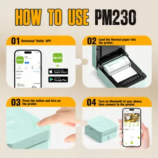 NELKO PM230 Mini Stickerprinter Bluetooth DIY Notities — miniatuur 9