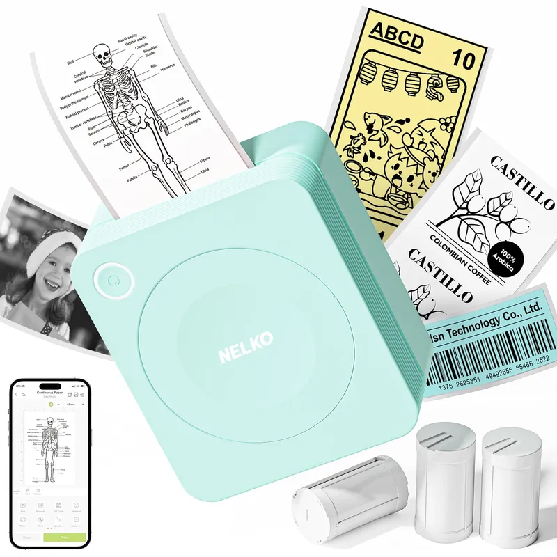 NELKO PM230 Mini Stickerprinter Bluetooth DIY Notities — foto 1