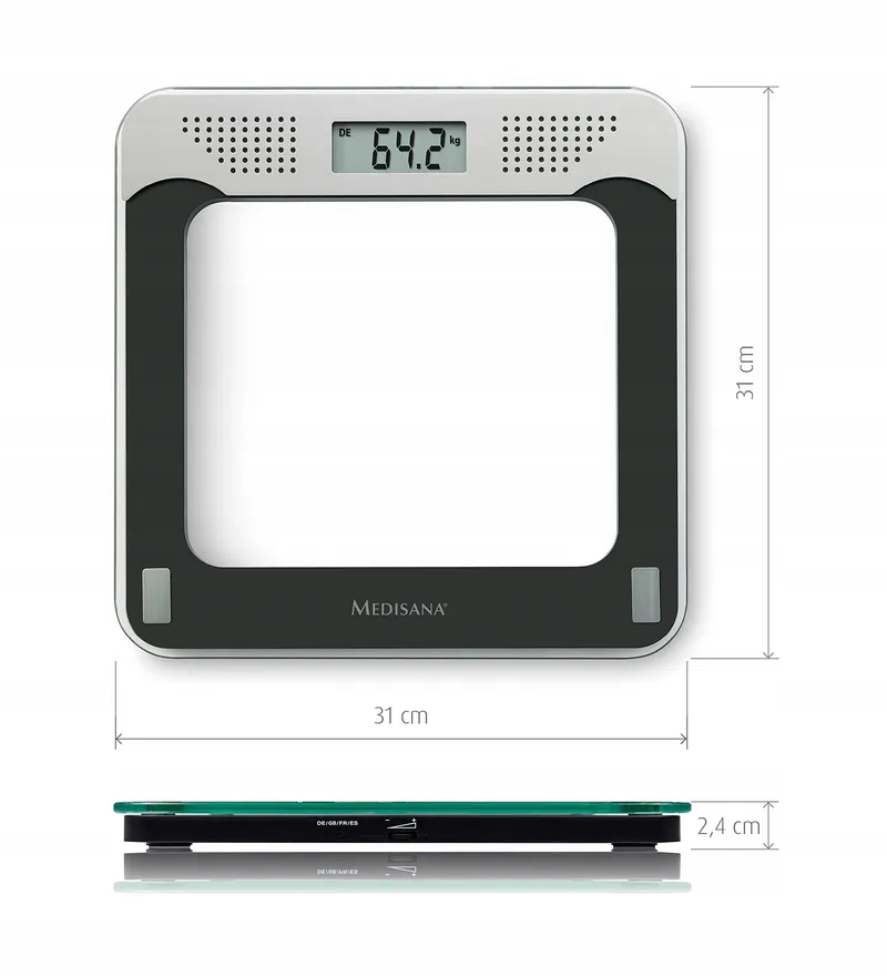 MEDISANA Digitale Sprekende Weegschaal Glas 180kg 4 Talen Zwart — foto 6