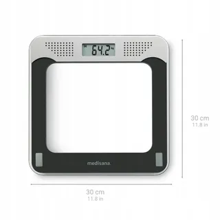 MEDISANA Digitale Sprekende Weegschaal Glas 180kg 4 Talen Zwart — miniatuur 1