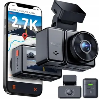 VANTRUE E2 Dashcam 2.7K Voor Achter WiFi GPS 512GB 320° — miniatuur 1