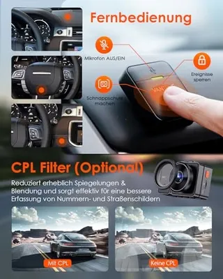 VANTRUE E2 Dashcam 2.7K Voor Achter WiFi GPS 512GB 320° — miniatuur 7