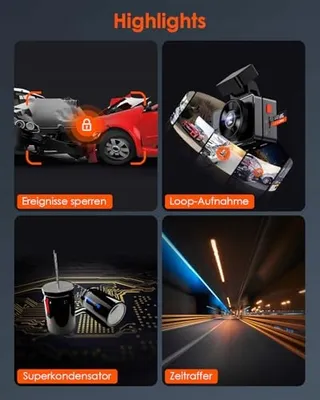 VANTRUE E2 Dashcam 2.7K Voor Achter WiFi GPS 512GB 320° — miniatuur 8
